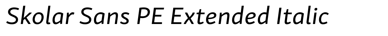 Skolar Sans PE Extended Italic